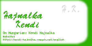 hajnalka kendi business card